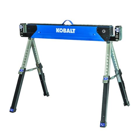 When used as a pair, this lightweight and sturdy <b>sawhorse</b> twin pack can hold 1,000 lbs. . Kobalt sawhorse
